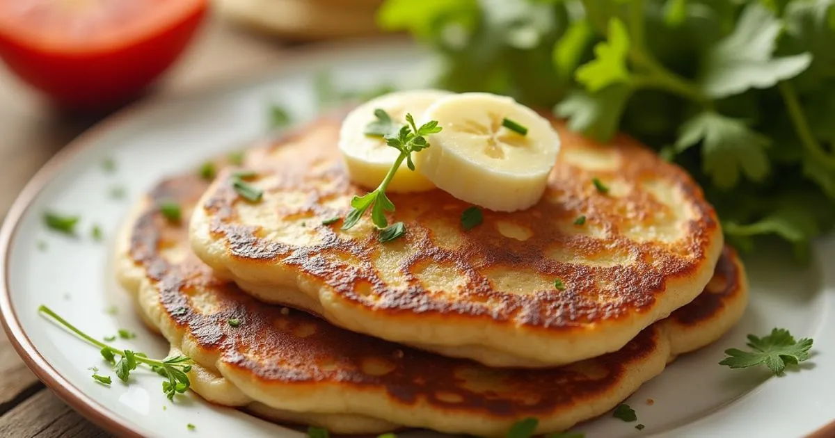 vegan banana pancake