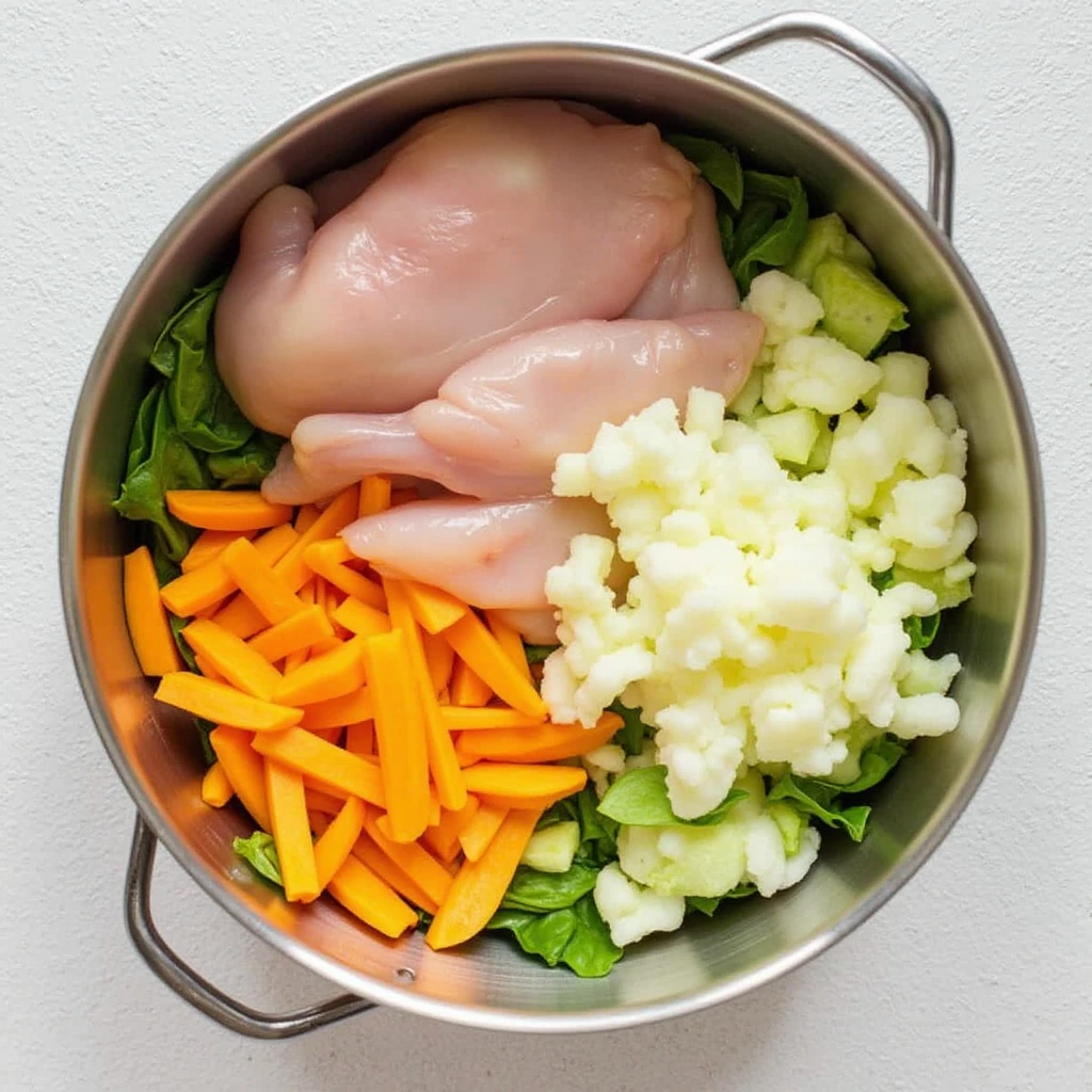 Bowl of Homemade Chicken Cabbage Soup