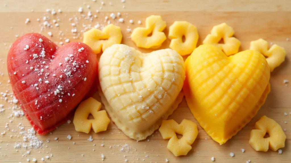 Heart Shaped Pasta on a Plate